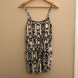 Short Romper | Small | Black & White